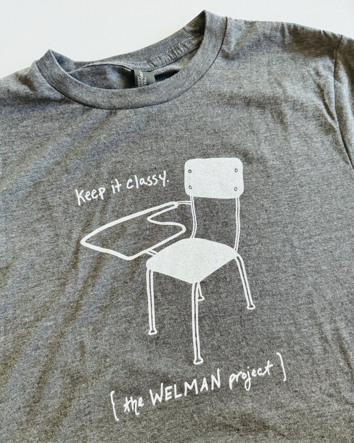Keep It Classy Shirt - Gray with White