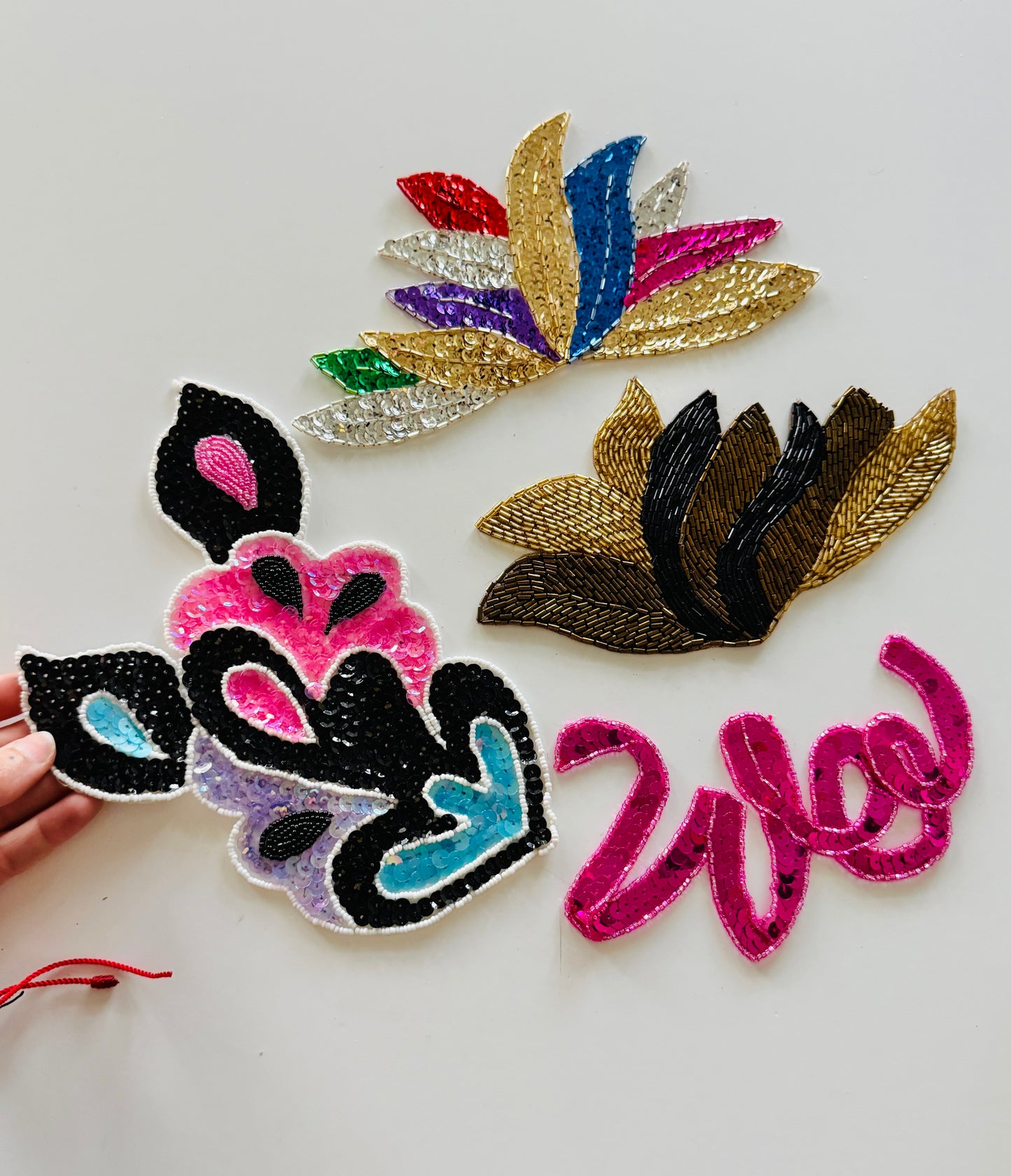 Coloful Cool Sequin/Beaded Appliqué/Patches Set