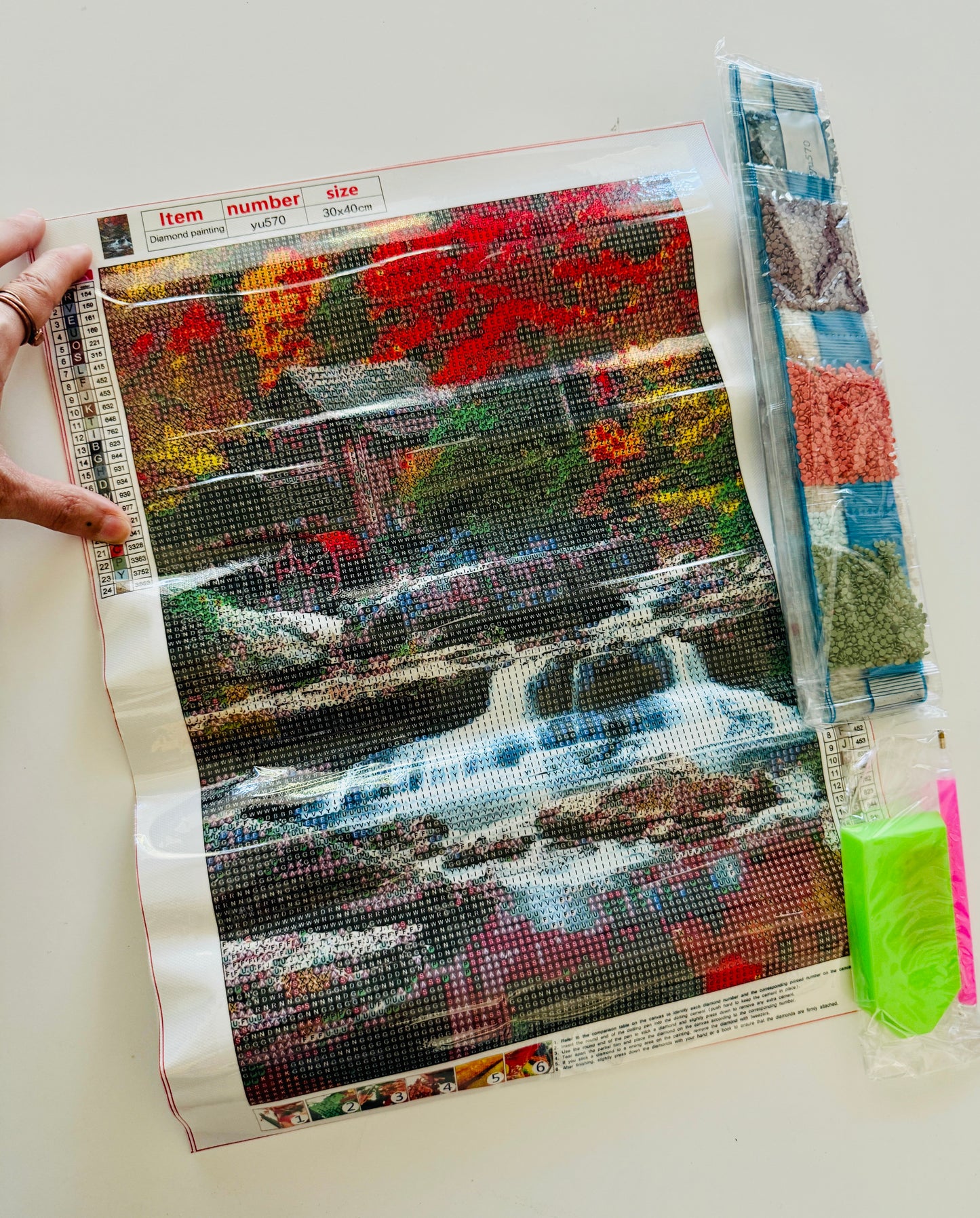 Waterfall in Fall Diamond Painting Kit