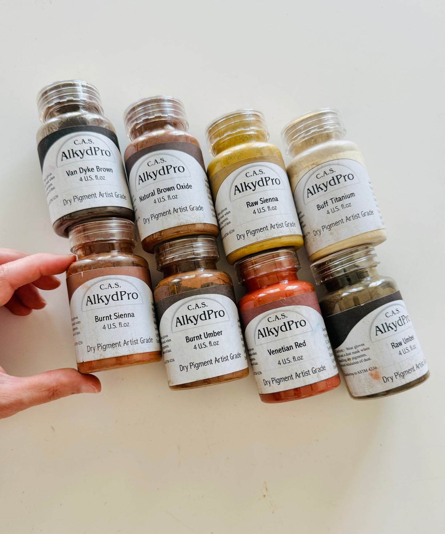 C.A.S. AlkydPro Dry Pigment Paint set of 8