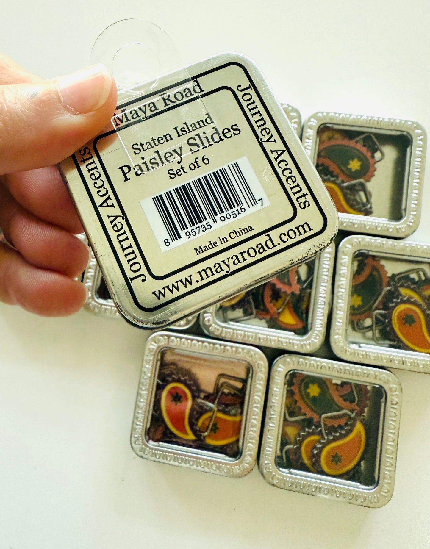 Maya Road Paisley Ribbon Slides Bundle of 10