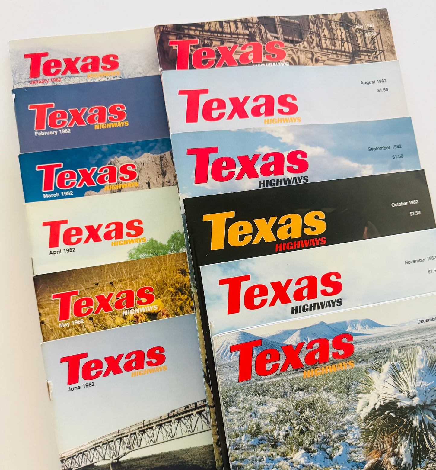 1982 Texas Highways Magazines