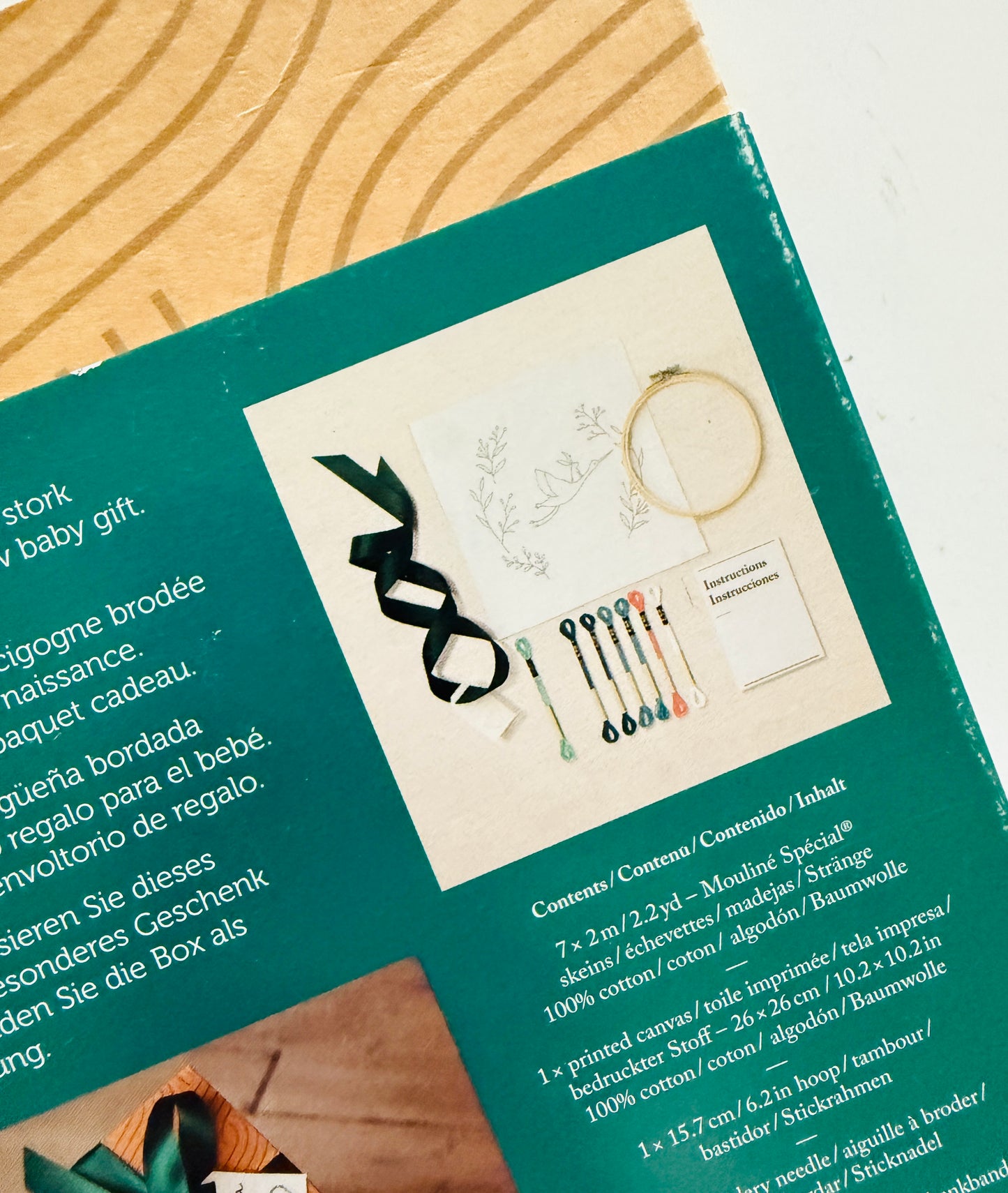 DMC Embroidery Stork Baby Keepsake Kit