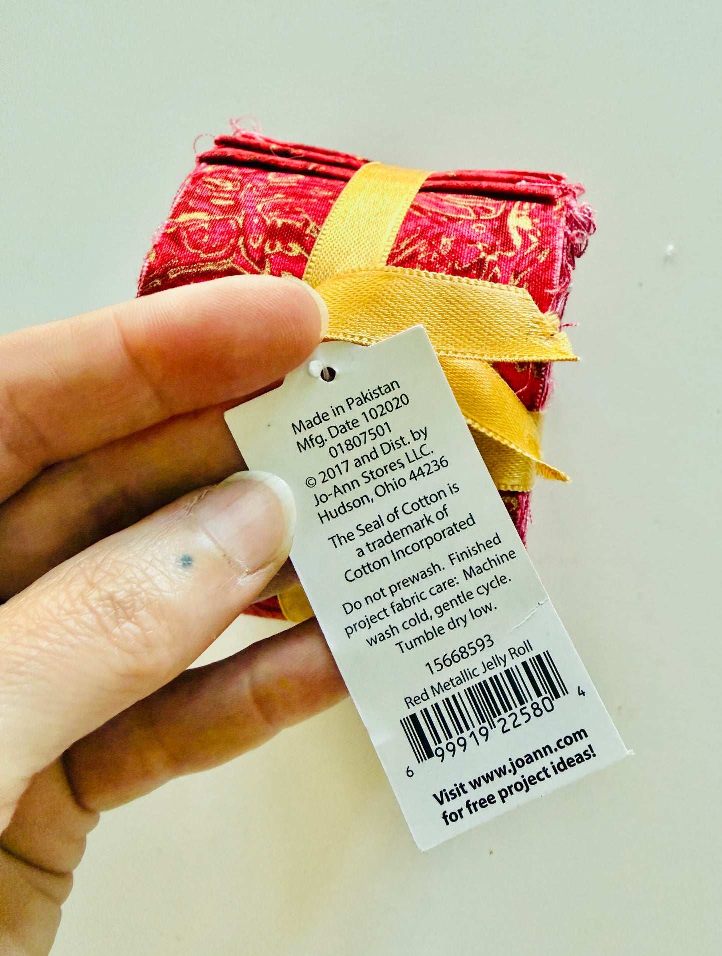 Fabric Roll - Red Metallic