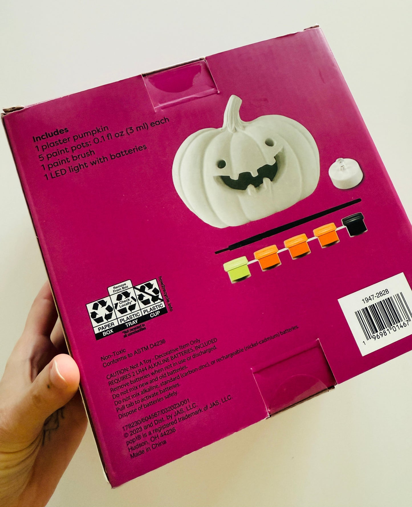 Light Up Pumpkin Plaster Kit NEW