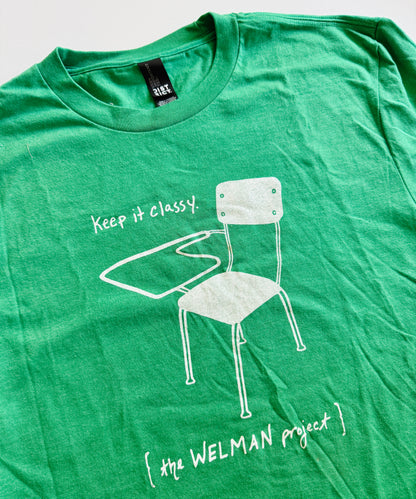 Keep It Classy Shirt - Green with White