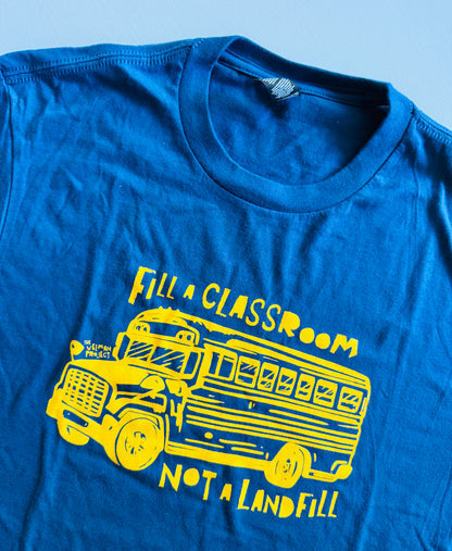 Fill A Classroom Shirt - Navy with Yellow