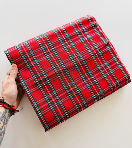 Xmas Plaid Cotton Fabric - 7 yard 45