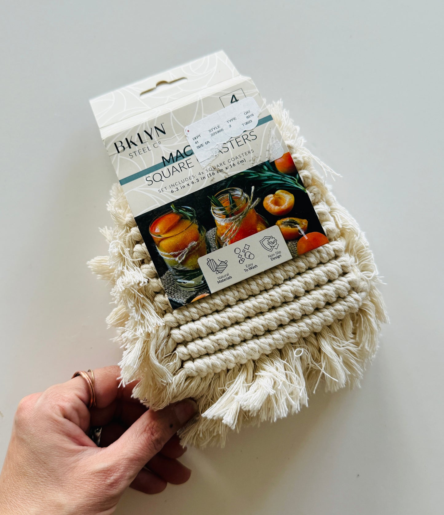 Macrame Square Coasters