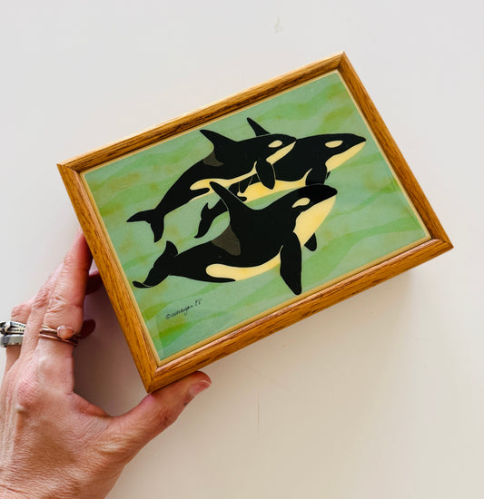 Vintage W. Morgan Wooden Box - Orca