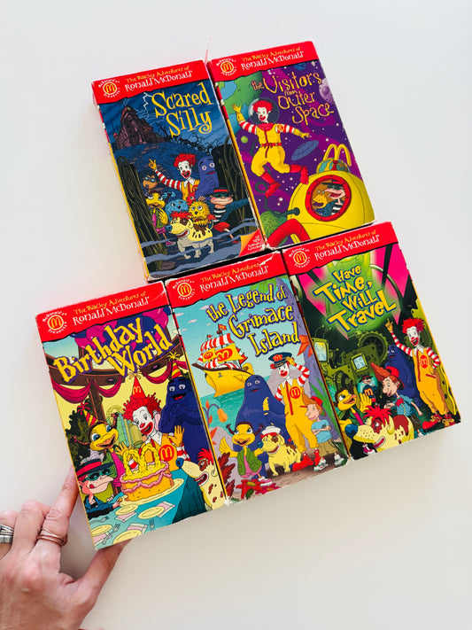 The Wacky Adventures of Ronald McDonald VHS set of 5