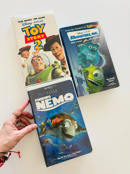 Pixar VHS Movies set of 3