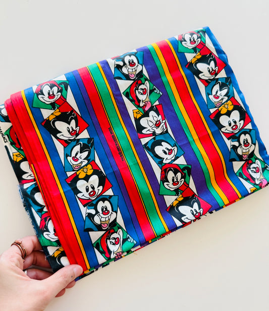 Animaniacs Cotton Fabric - approx 36”x 22”