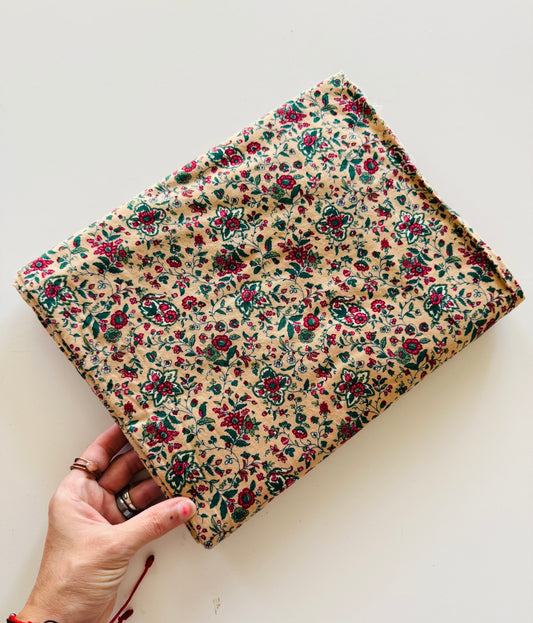 Vintage Floral Fabric Cotton 2 yards 45 wide