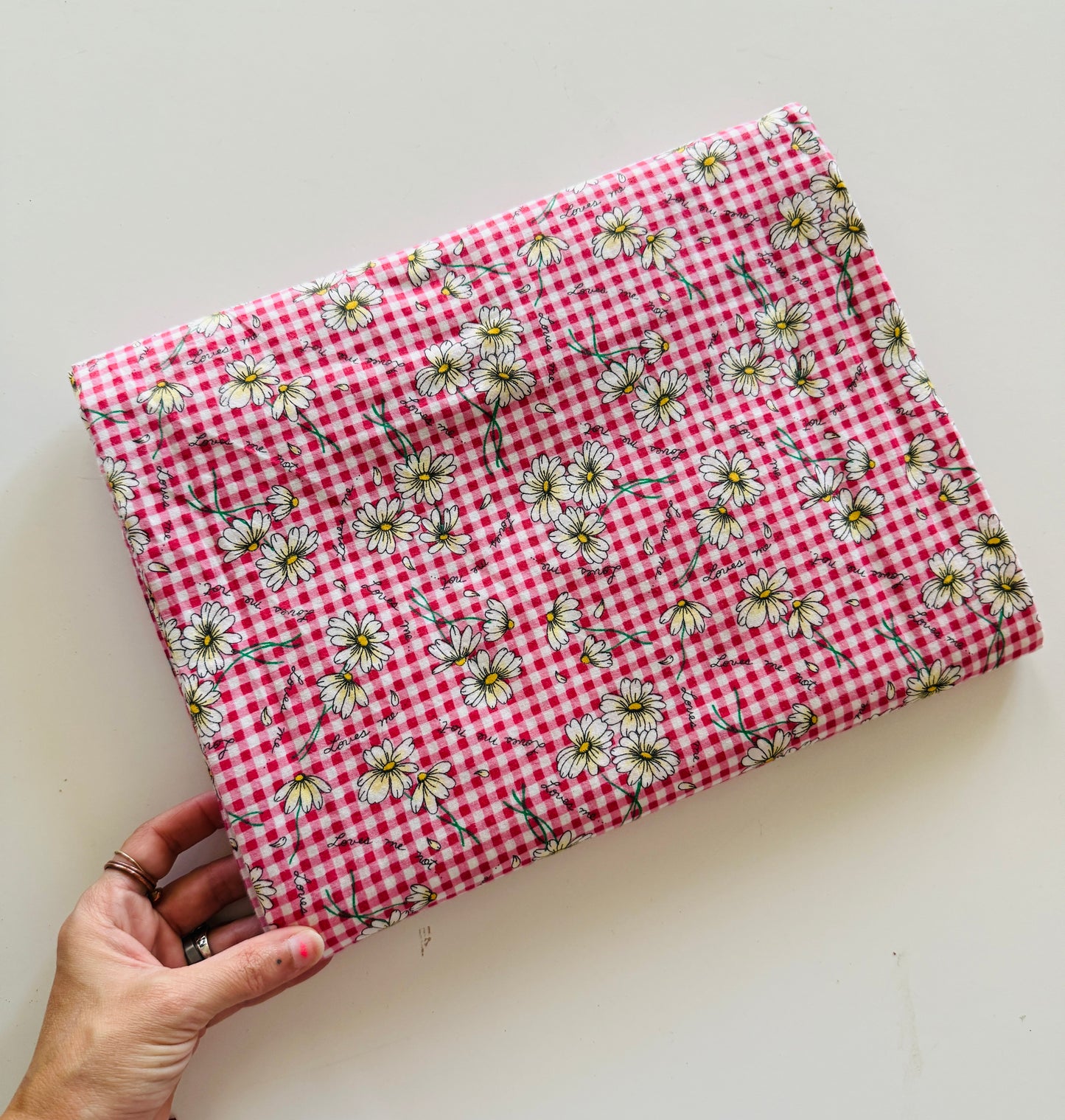 Gingham Fabric Cotton 2 4/5 yards 45” wide