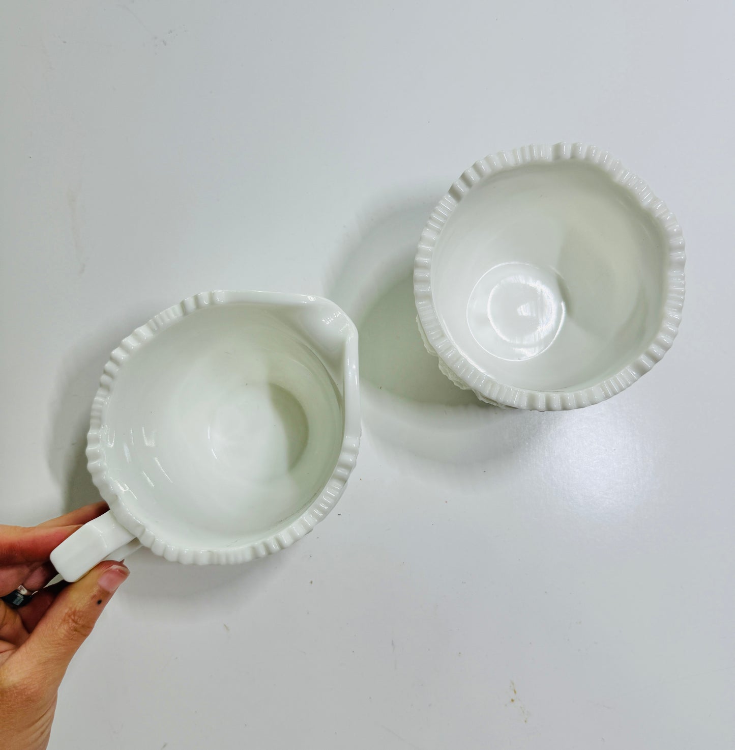 Westmoreland Milk Glass Quilt Set