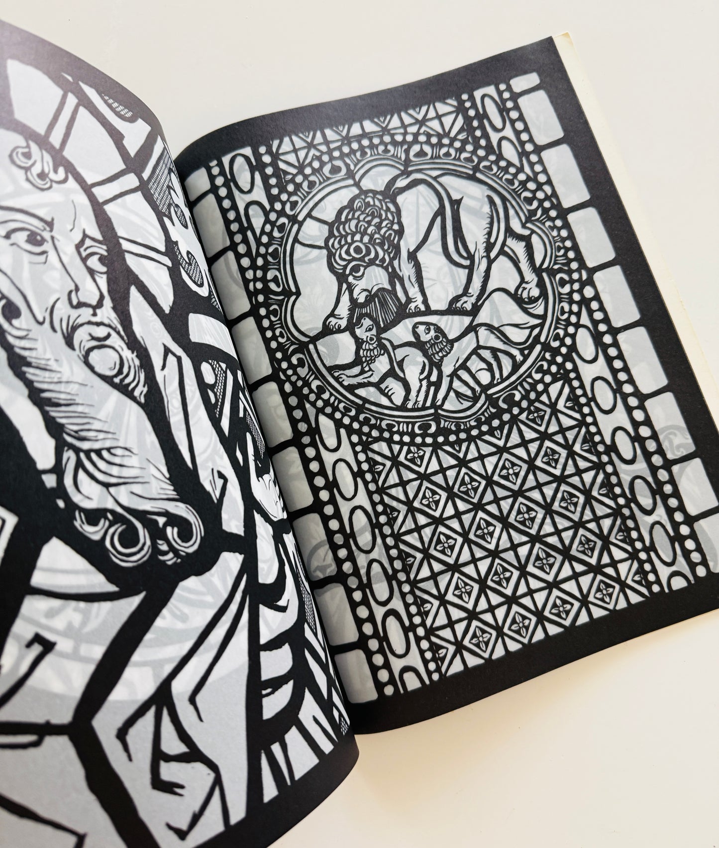Stained Glass Windows Coloring Book
