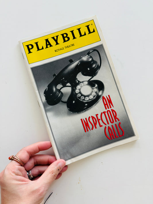 An Inspector Calls Playbill - Creative Reuse