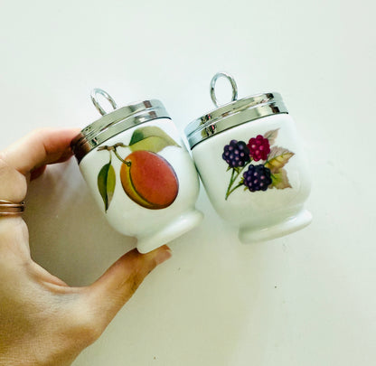 Vintage Royal Worcester Porcelain Egg Coddler Set