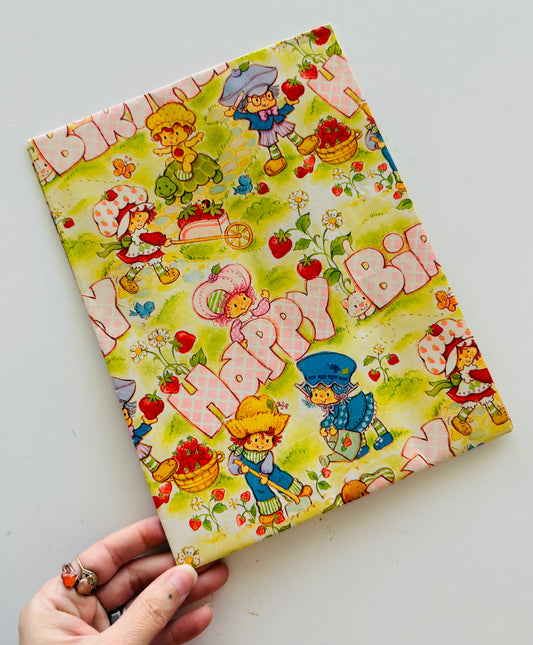 Vintage Strawberry Shortcake Bday Wrapping Paper