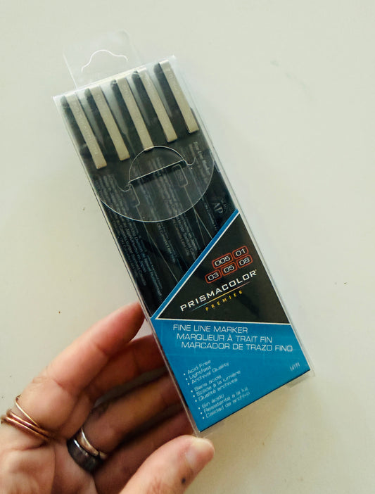 Prismacolor Black Fine Line Markers