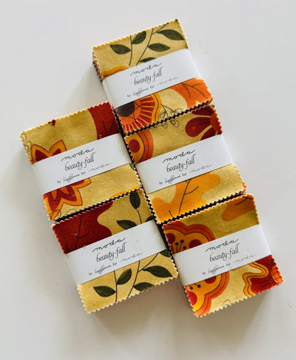 Moda Beauty-Fall Fabric Cotton Squares  (set of 5)