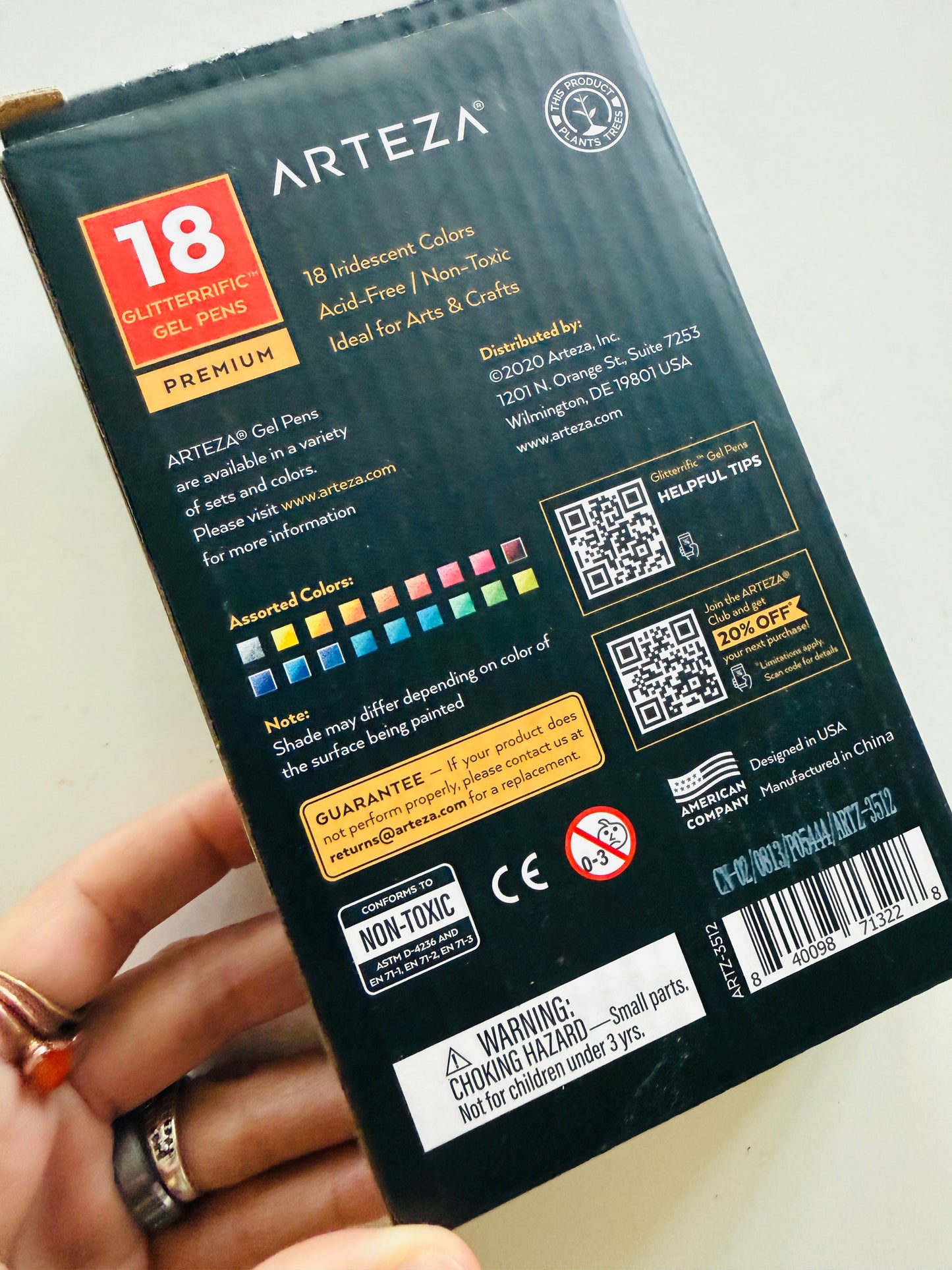 Arteza Iridescent Gel Pens (set of 18)