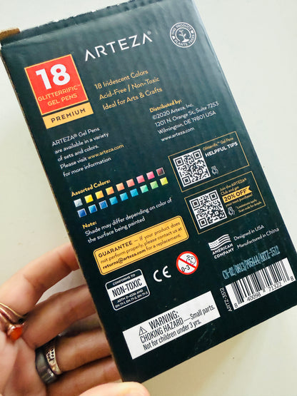 Arteza Iridescent Gel Pens (set of 18)