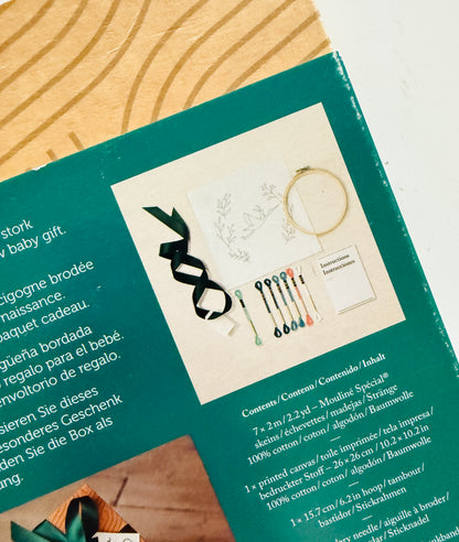 DMC Embroidery Stork Baby Keepsake Kit