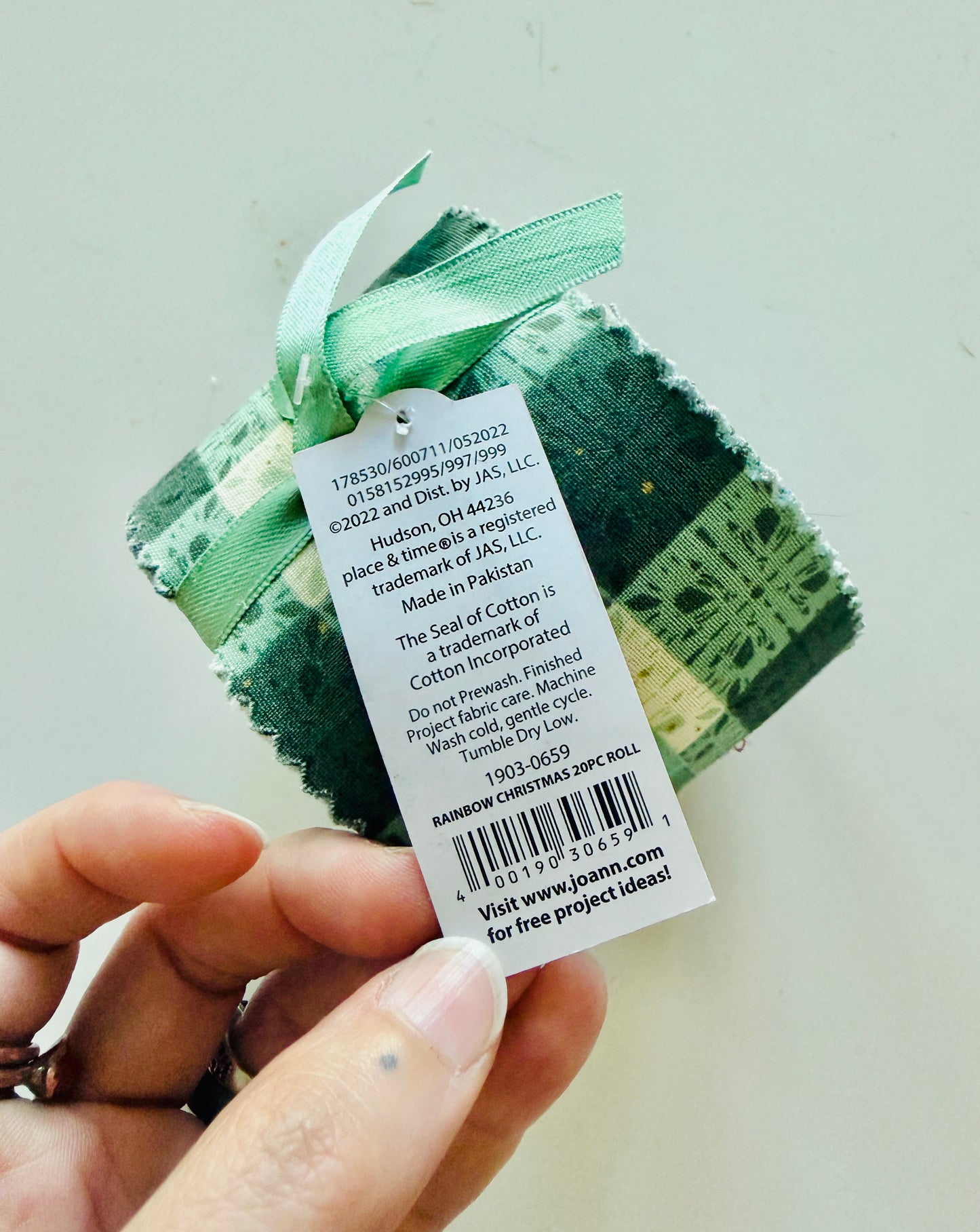 Place & Time Fabric Roll - Rainbow Christmas