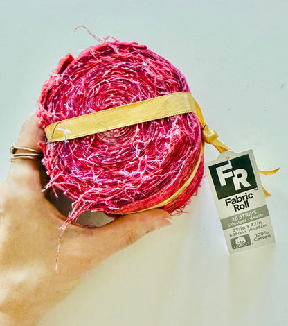 Fabric Roll - Red Metallic