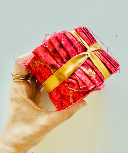 Fabric Roll - Red Metallic
