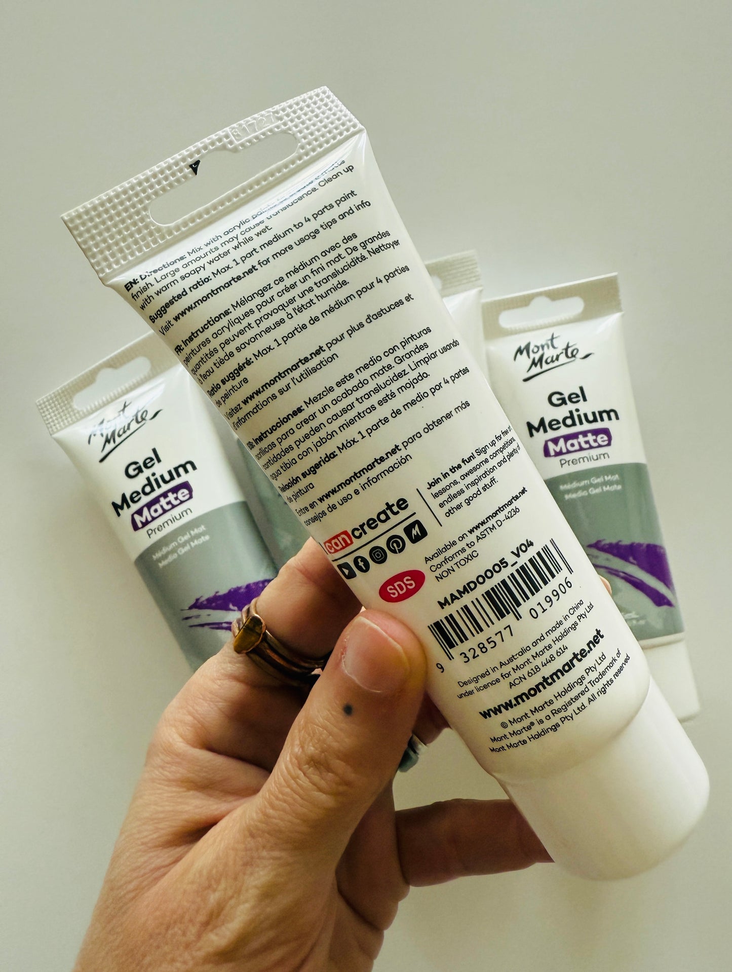 Mont Marte Matte Gel Medium (set of 5)