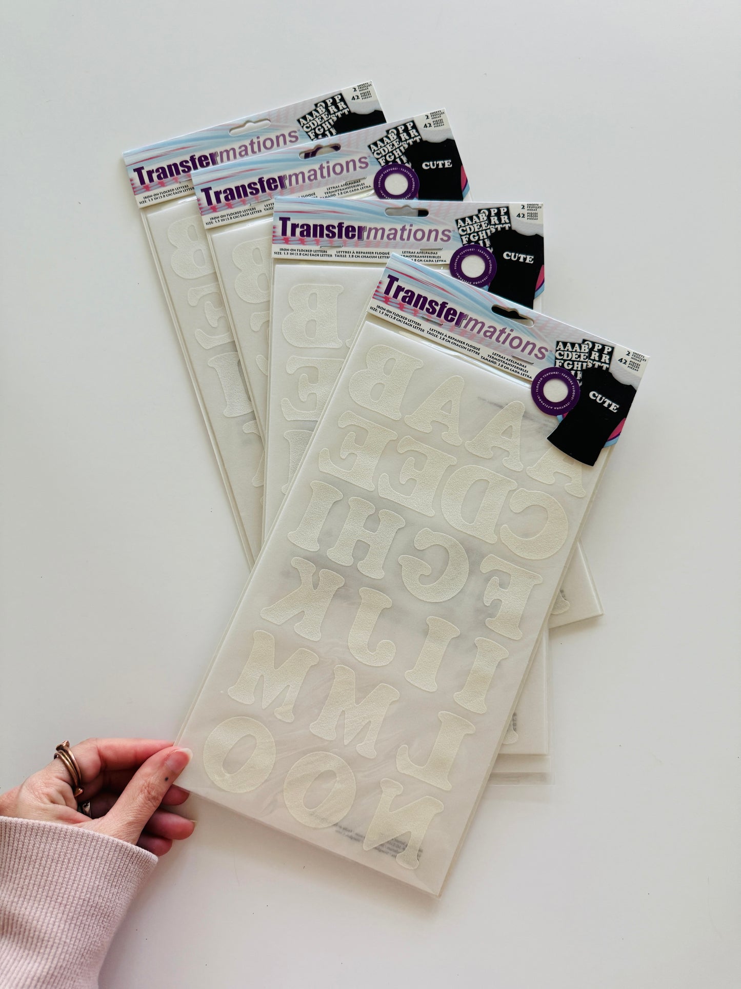 Transformations Iron-On Letters set of 4