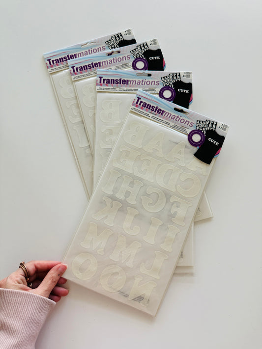 Transformations Iron-On Letters set of 4